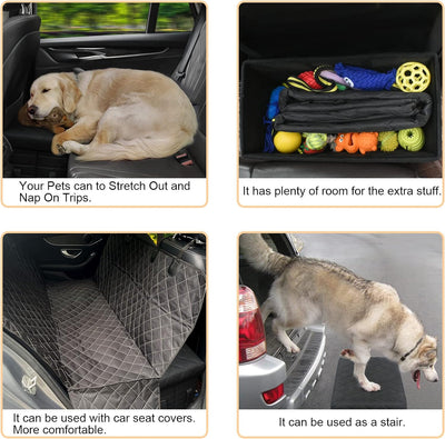 GOYJOY Sitzverlängerung für Hunde, Rück- und Vordersitzverlängerung mit Stauraum für SUV, LKW, Limou