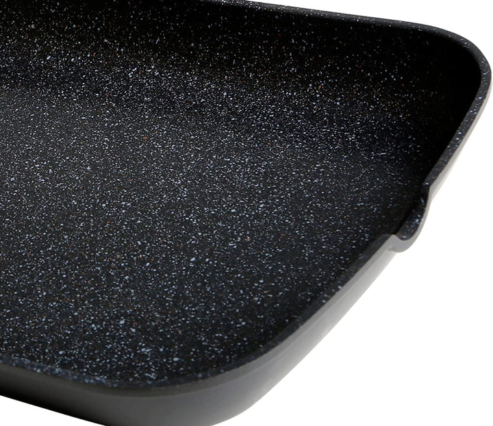 WECOOK! Ecochef Titan Grillpfann Induktion Glatter, 34 x 24 cm, Antihaftbeschichtung QUANTANIUM Ökol