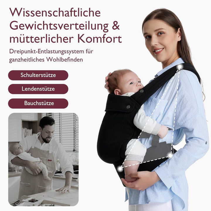 Momcozy Babytrage – Baby Carrier für Kleinkind(3–24 Monate) · Ohne Einsätze · Ergonomische M-Trage ·