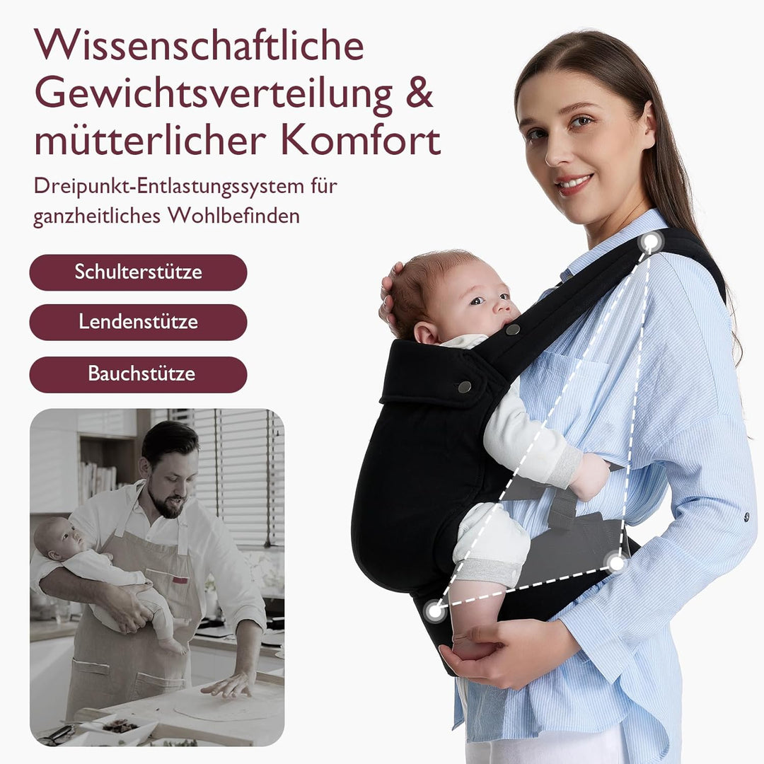 Momcozy Babytrage – Baby Carrier für Kleinkind(3–24 Monate) · Ohne Einsätze & Momcozy WN06 Tragbare