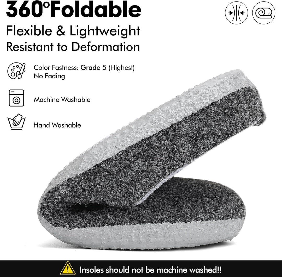 Mishansha Filz Hausschuhe Winter Bequem Filzpantoffeln für Damen Herren Gr.36-48 38 EU Schwarz, 38 E