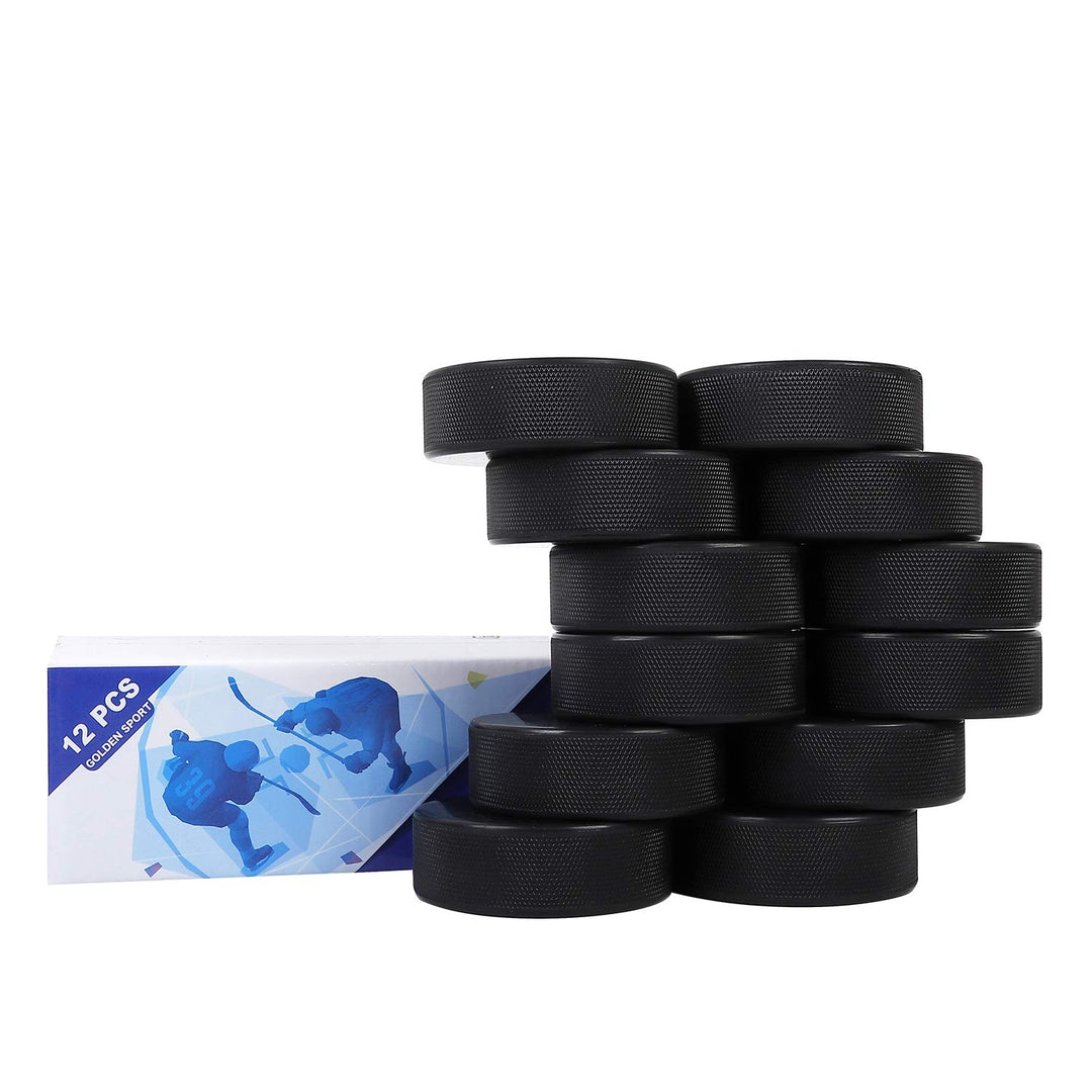 Golden Sport Eishockey-Pucks, 12 Stück, offizielle Verordnung, zum Üben und für klassisches Training