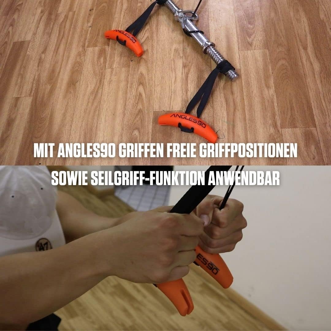 A90 Cable Pulley Set - Professionelles Kabelzug Trainingsgerät mit 2 Seilzug Kabel und multifunktion