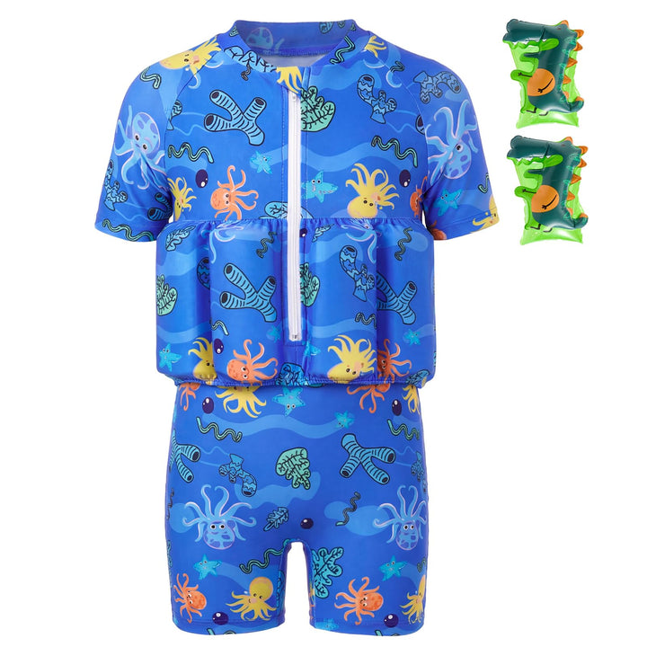 Badeanzug Baby Mädchen Jungen mit Floatation Kleinkind Schwimmtraining Hilfe Schwimmende Badeanzug E