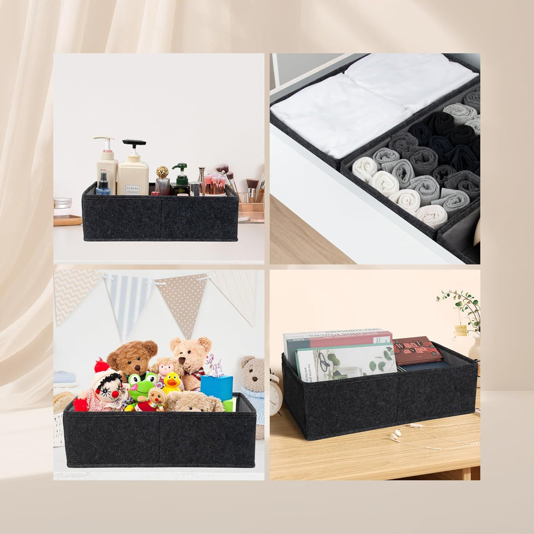 Schubladen Organizer by MEKAA® - Für Kommode & Kleiderschrank - 3er-Set - Passend Für MALM - Schubla
