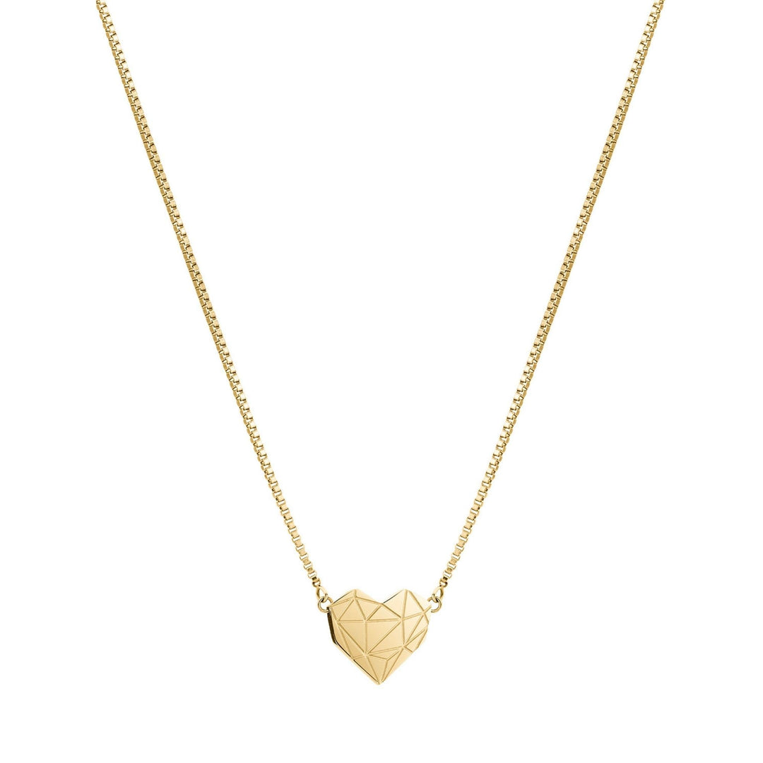 LIEBESKIND BERLIN Damen-Collier Edelstahl Gold Single, Gold Single