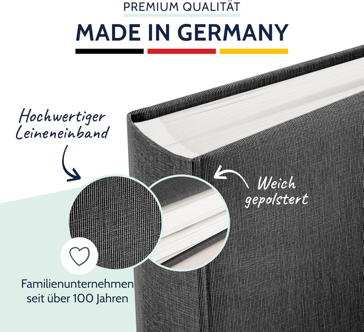 goldbuch 31 660 Fotoalbum Summertime Anthrazit, Fotobuch 30 x 31 x 6 cm, Foto Album 100 weisse Seite