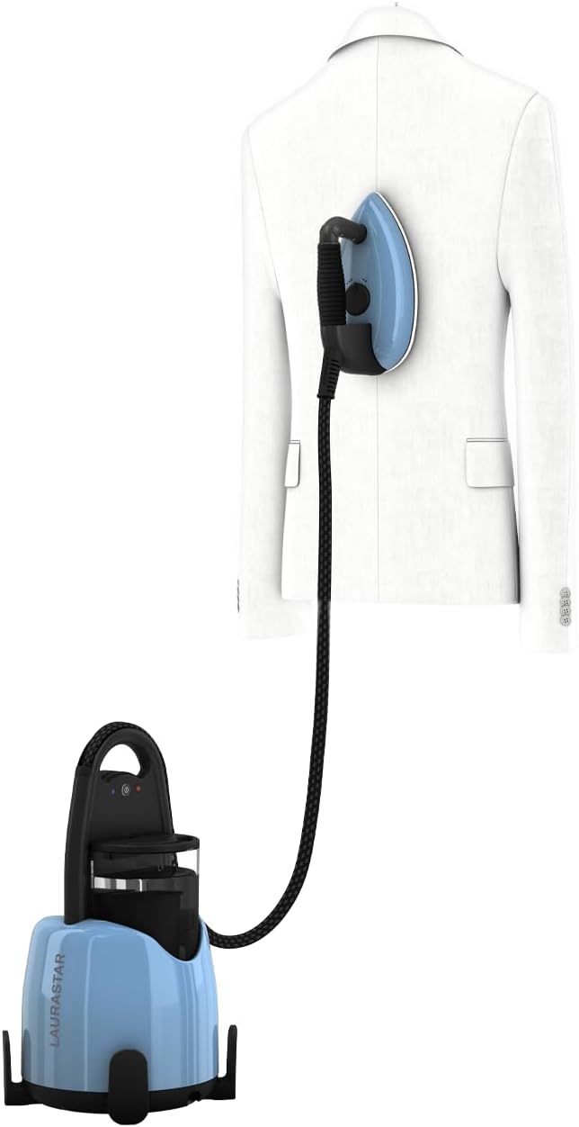 Laurastar Lift Plus Blue Sky, 3-in-1 Bügelstation, die Kleidung entknittert, bügelt und reinigt, Hyg