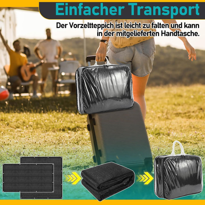 Vigevee Vorzeltteppich Markisenteppich, Zeltboden für Camping, Atmungsaktiv rutschfest, Waschbare, Z