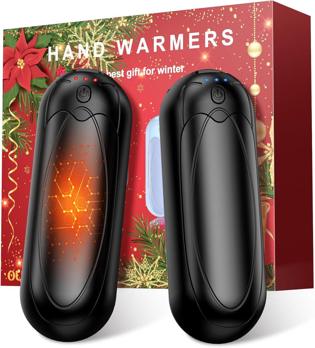 Handwärmer Wiederaufladbar 2er-Set, 7000mAh Elektrische Taschenwärmer mit 3 Heizstufen, Tragbare Mag