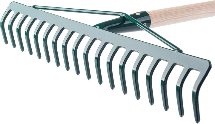 KADAX Rechen, breite Harke für Garten, Beet, Rasen, Gartenharke, Bügelrechen, Rasenrechen aus Metall