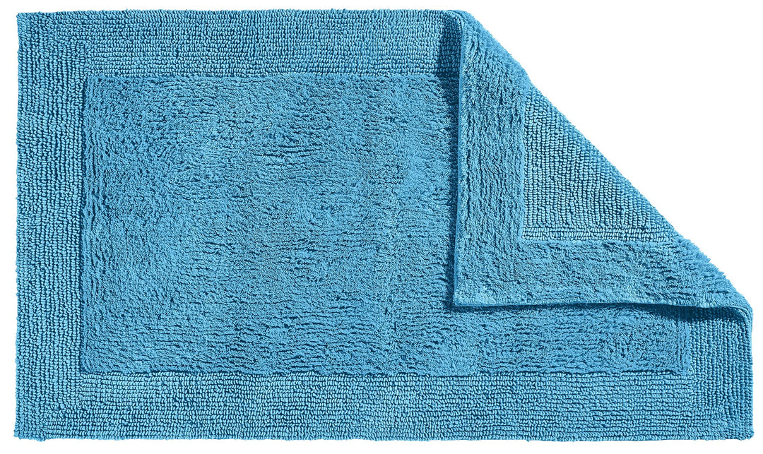 Erwin Müller Badematte, Badteppich Uni Serie Stuttgart blau Grösse 70x120 cm - extra dick, hohe Saug