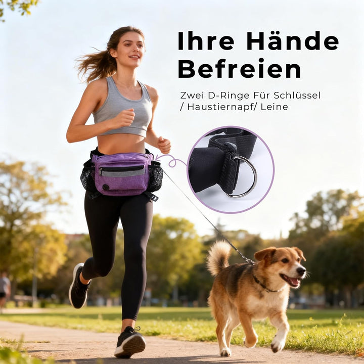 Leckerlitasche für Hunde,Mehrfunktional Futterbeutel Hund - Bauchtasche für Hundezubehör,Kotbeutelsp