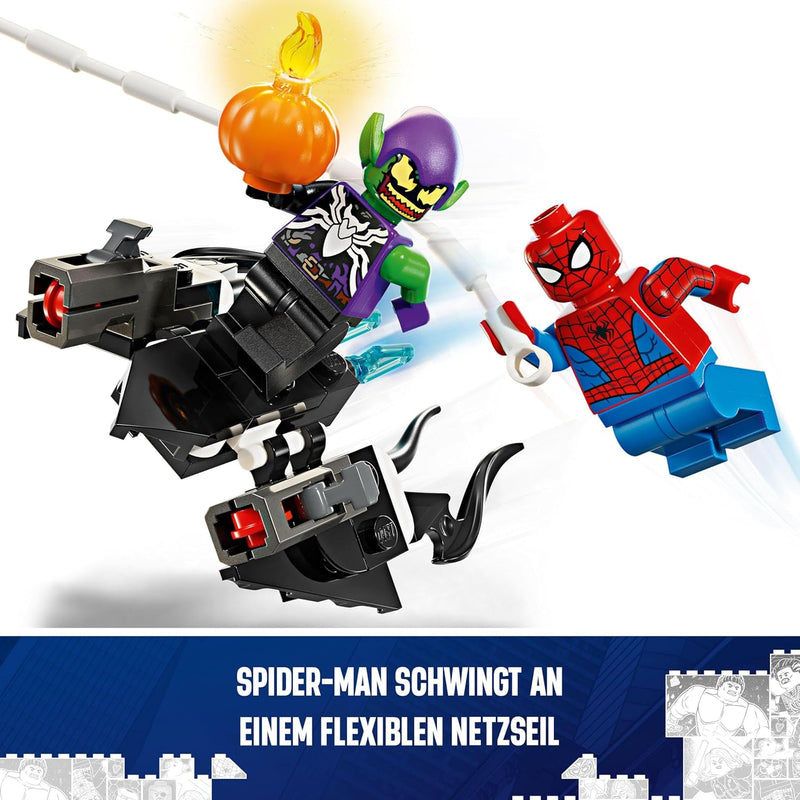 Lego Marvel Spider-Mans Rennauto & Venom Green Goblin, Spidey-Spielzeug für Rollenspiele mit Superhe