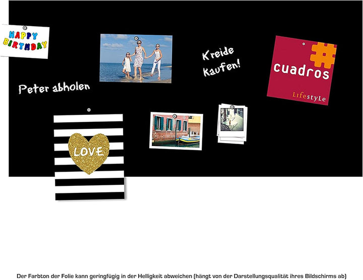 Cuadros Lifestyle Tafelfolie 100 x 50 cm | Magnetisch und selbstklebend - Vinyl- Kreidefolie | Magne