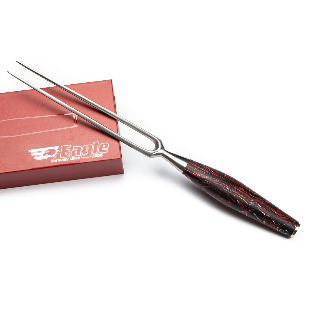 Eagle Professional - Fleischgabel - Deutscher Messerstahl 1.4116 / Heftschalen: G10 schwarz-rot-weis