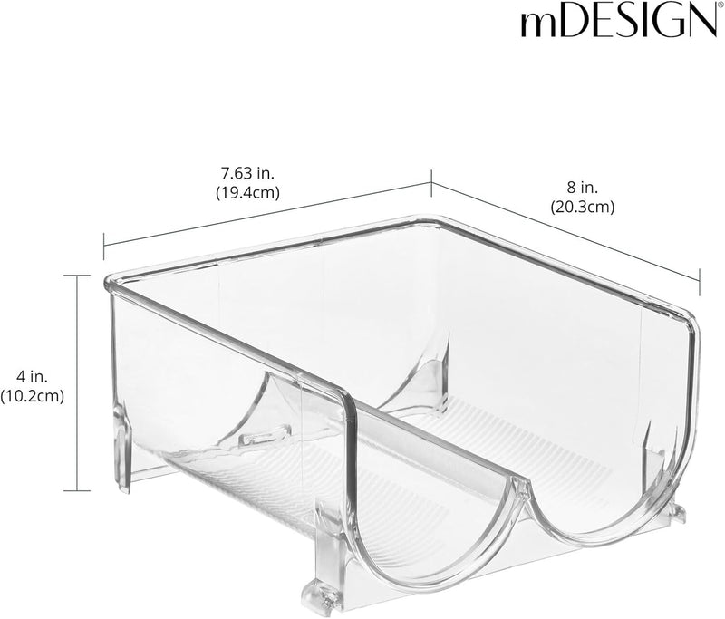 mDesign Weinständer für acht Flaschen – Stapelbarer Flaschenhalter für Ihre Getränkeaufbewahrung in