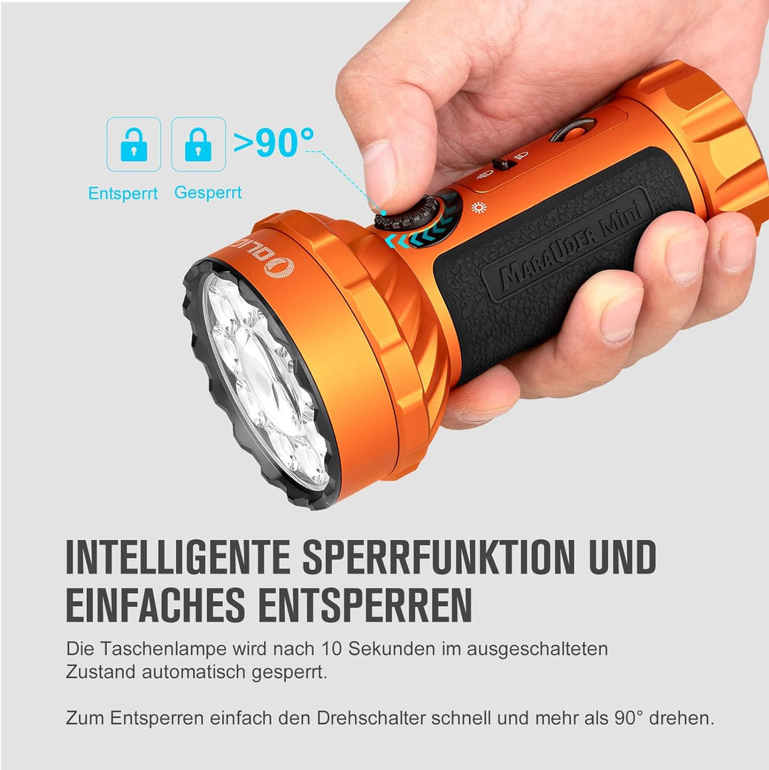 OLIGHT Marauder Mini LED Taschenlampe Super Hell 7000 Lumen 600 Meter Wiederaufladbare, mit Strahler