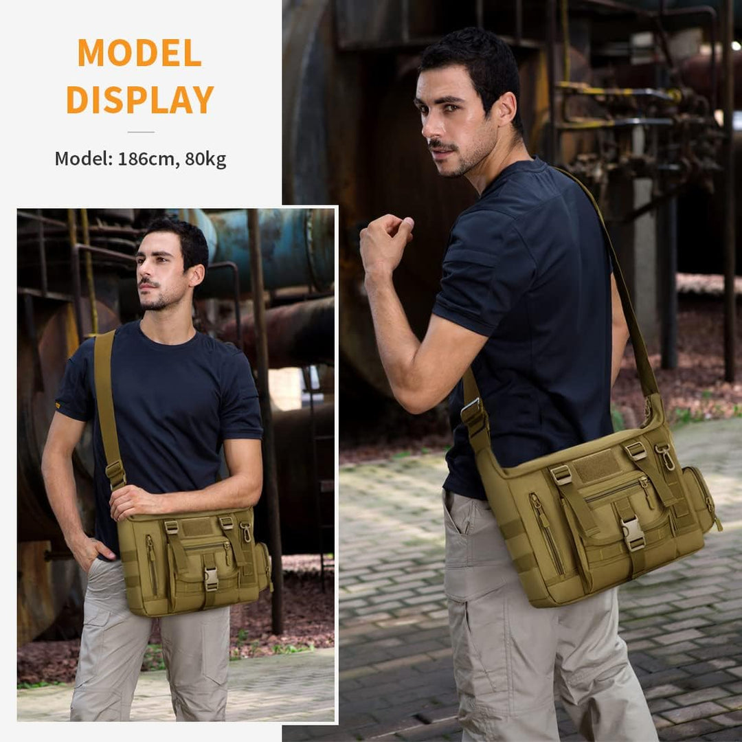 Huntvp Taktisch Schultertasche Militär Crossbody Bag Sling Tasche Wasserabweisend Umhängetasche Mess