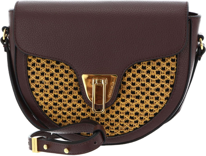 Coccinelle Beat Paglia Rete Crossover Bag Chocolate/Caramel