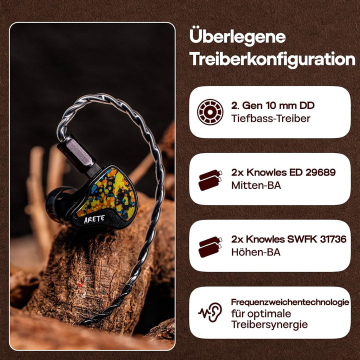LINSOUL ZiiGaat x Fresh Reviews Arete II 1DD+4BA 2nd Hybrid-In-Ear-Monitor Graffiti, Graffiti