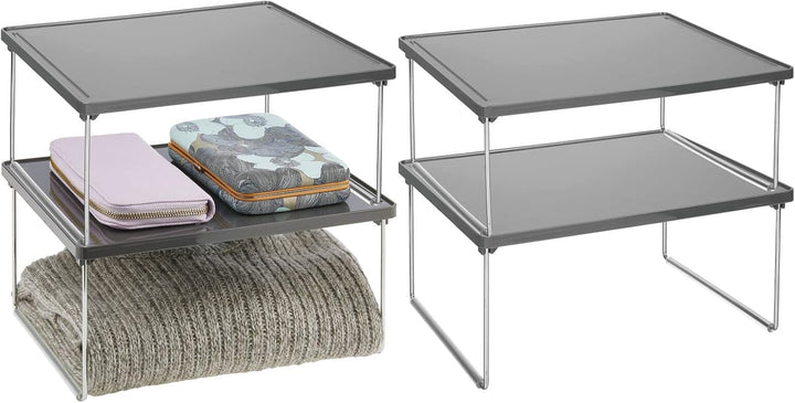 mDesign 4er-Set Regaleinsatz für Kleidung – Ablage aus Metall und Kunststoff für mehr Stauraum im Kl
