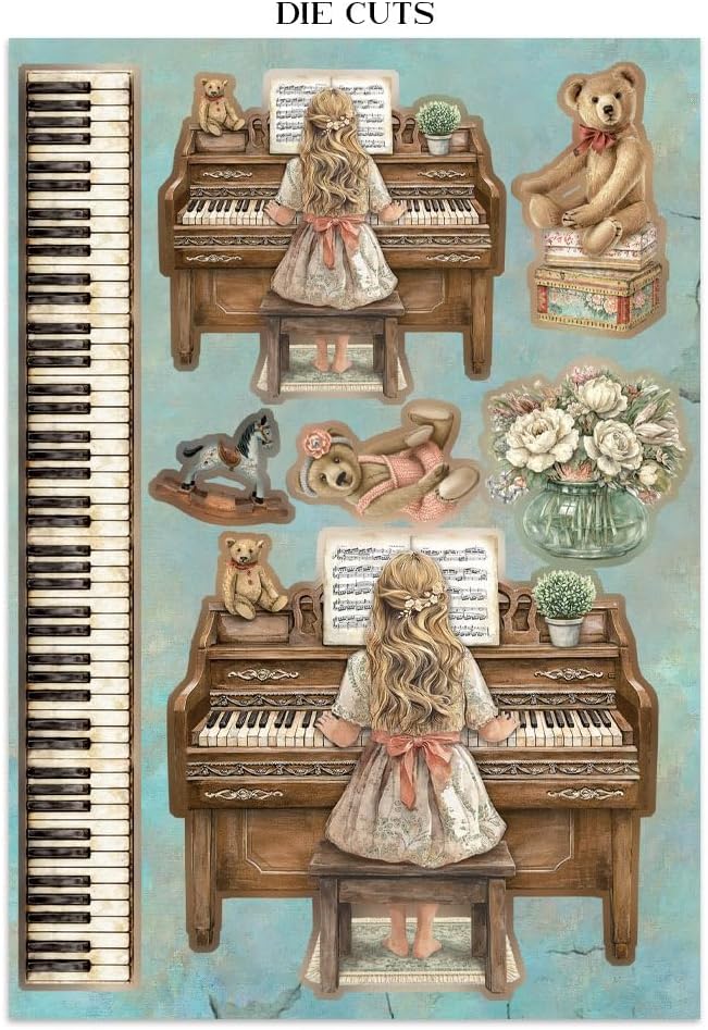 Stamperia - Junk Journal Stickers, Cut-Outs, and Backgrounds for Scrapbooks, Albums, Card Making, Bu