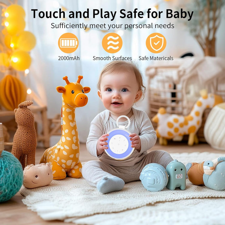White Noise Machine Baby, GuKKK Tragbare Einschlafhilfe Babys mit Weissem Rauschen&Beruhigende Kläng