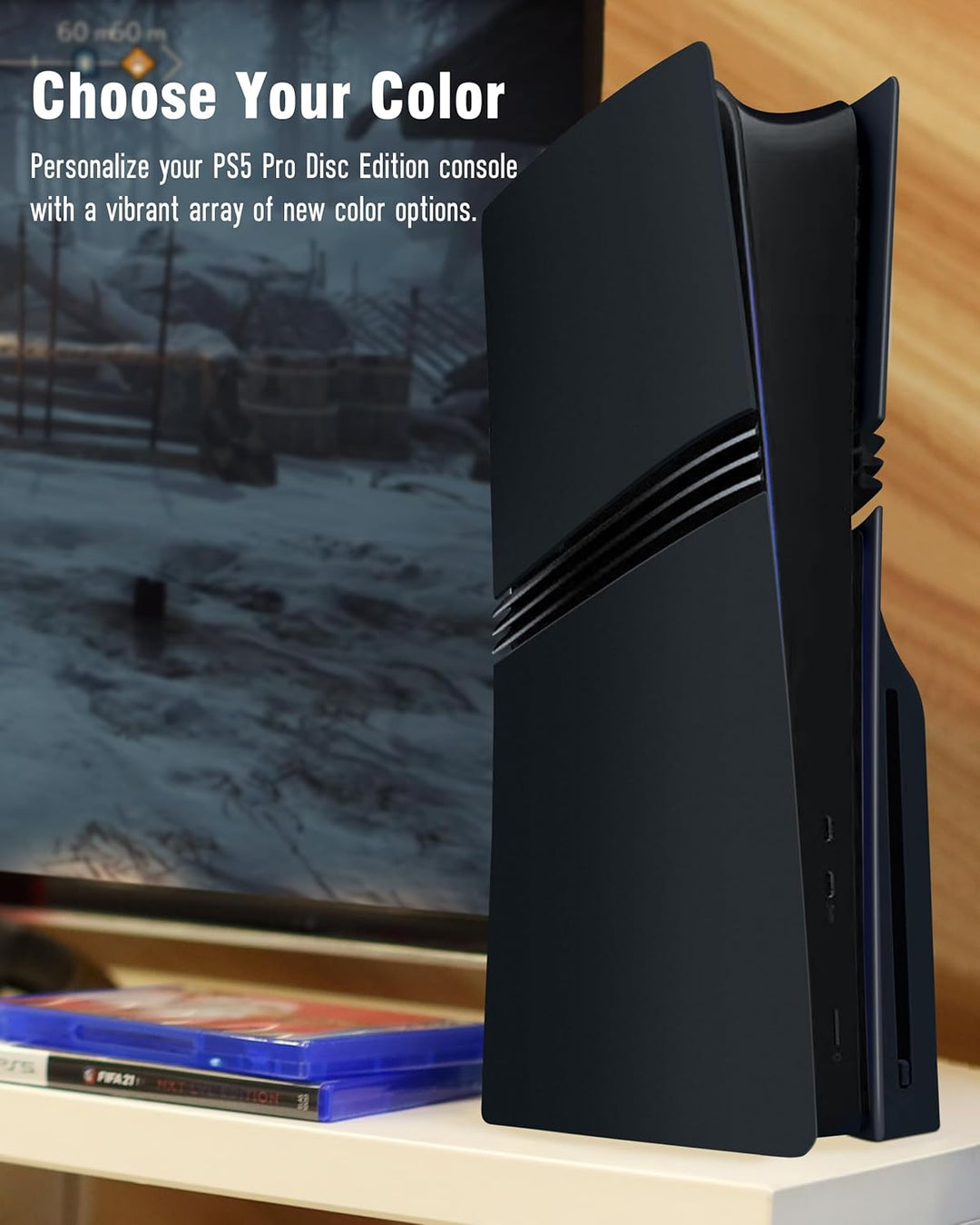 Joso Faceplate für PS5 Pro CD-ROM Version, Anti-Scratch staubdichtes Gehäuse Ersatz, Abdeckung Haut
