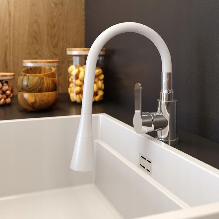 Küchenarmatur Wasserhahn Küche Mischbatterie Flexibel 2 Strahlarten Spültischarmatur Brause Drehbar