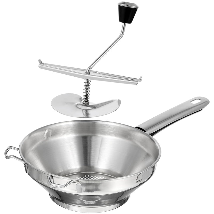 Amosfun Edelstahl Kartoffelpresse Manuelle Kartoffelquetsche Mit Ergonomischer Kurbel FüR Cremiges K