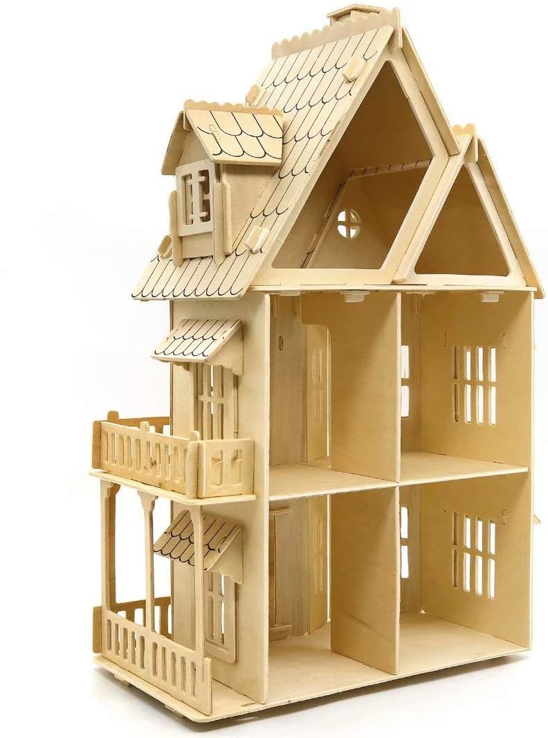 CUTEROOM 3D-Puzzle Holz Gotisches Haus - DIY-Bastelset zur Dekoration von Schlafzimmern und Regalen