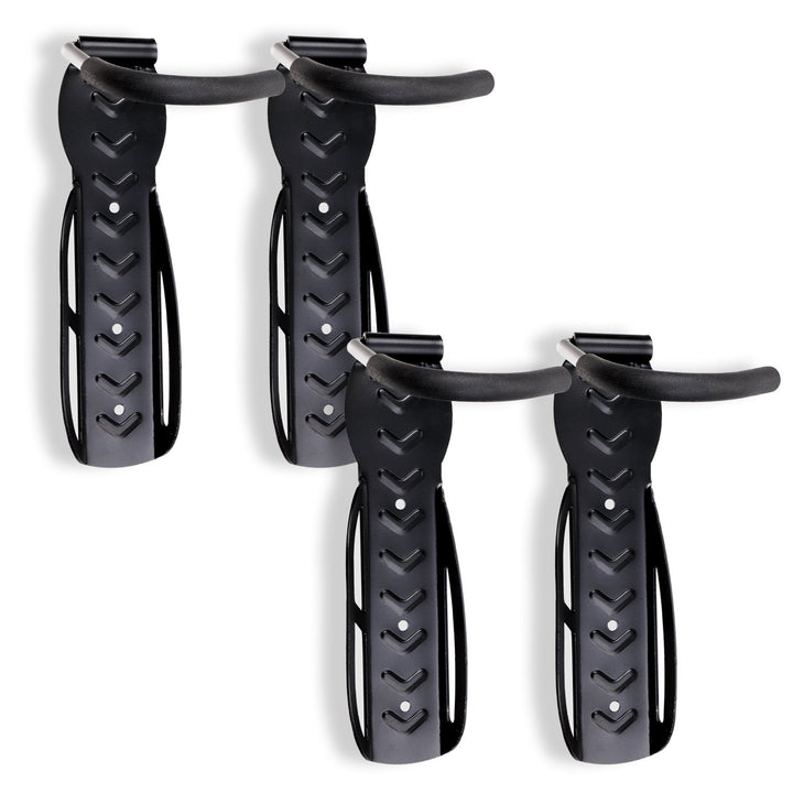 Schramm® 4 Stück Fahrradhalter Wandhalterung schwarz Fahrradhalterung für 4 Fahrräder Wandhalterunge