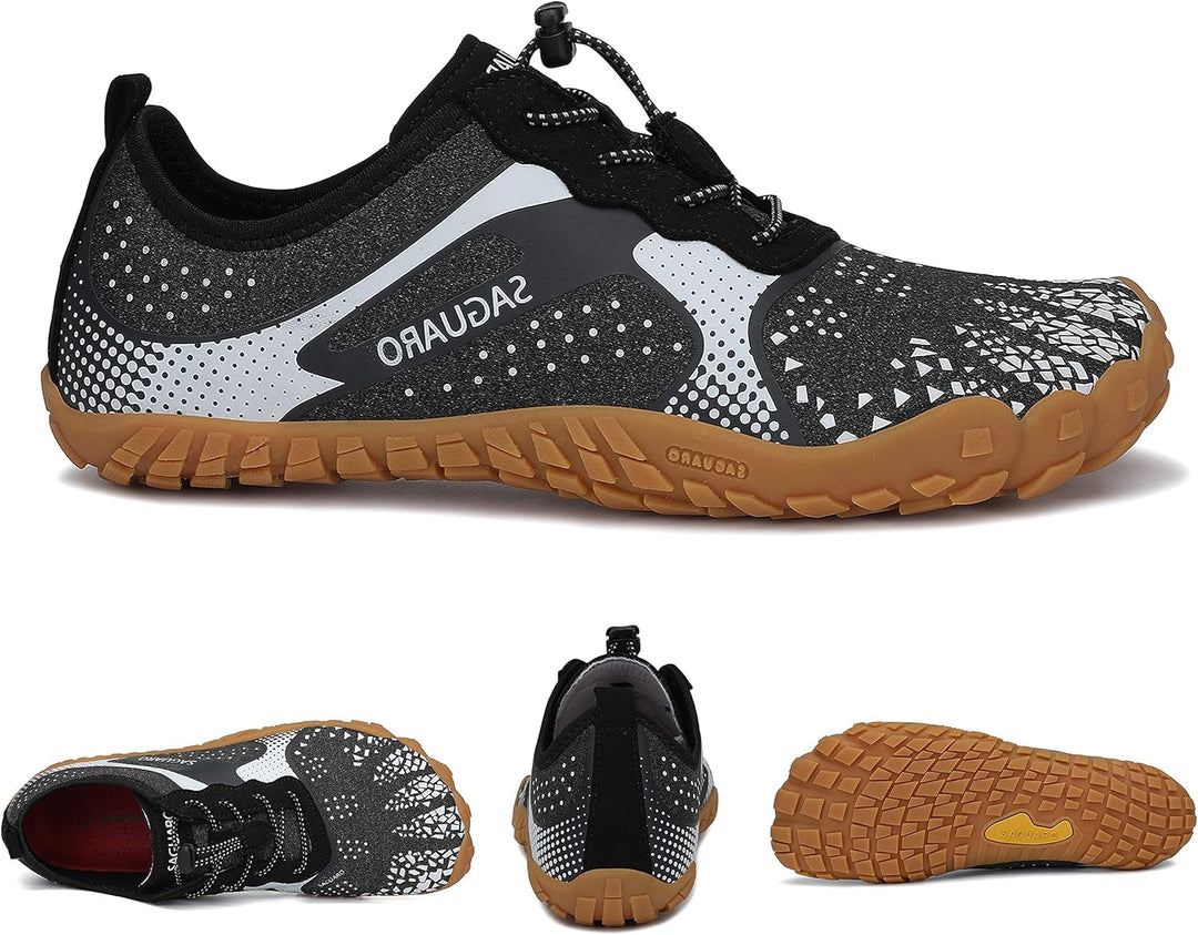 SAGUARO Herren Barfussschuhe Leicht Damen Traillaufschuhe rutschfeste Minimalistische Unisex Atmungs