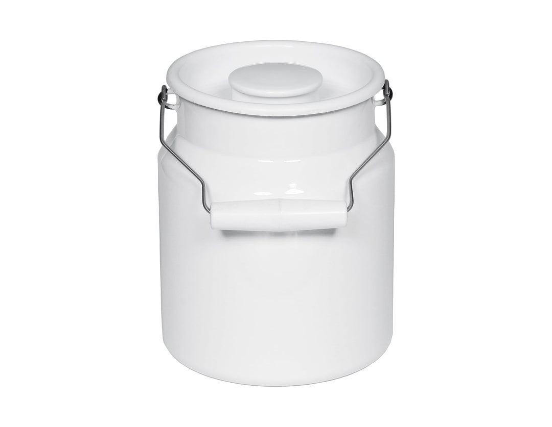 Riess, 0340-033, Tragkanne mit Deckel, CLASSIC-WEISS, Inhalt 3.0 Liter, Höhe 20 cm, Emaille, weiss