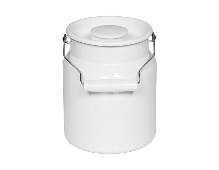 Riess, 0340-033, Tragkanne mit Deckel, CLASSIC-WEISS, Inhalt 3.0 Liter, Höhe 20 cm, Emaille, weiss