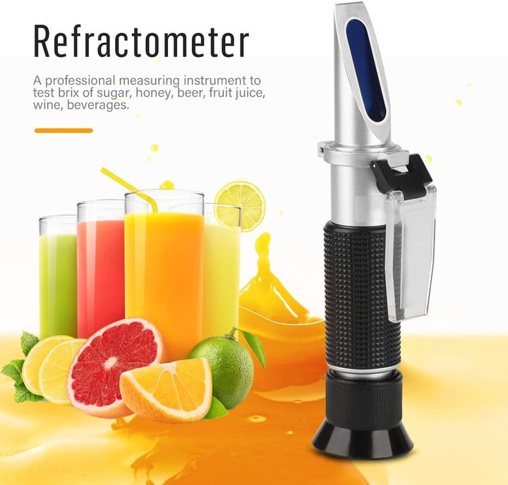 Brix-Refraktometer 0-20, Tragbares Zucker-Messgerät Professionelles Refraktometer Zur Messung Des Zu