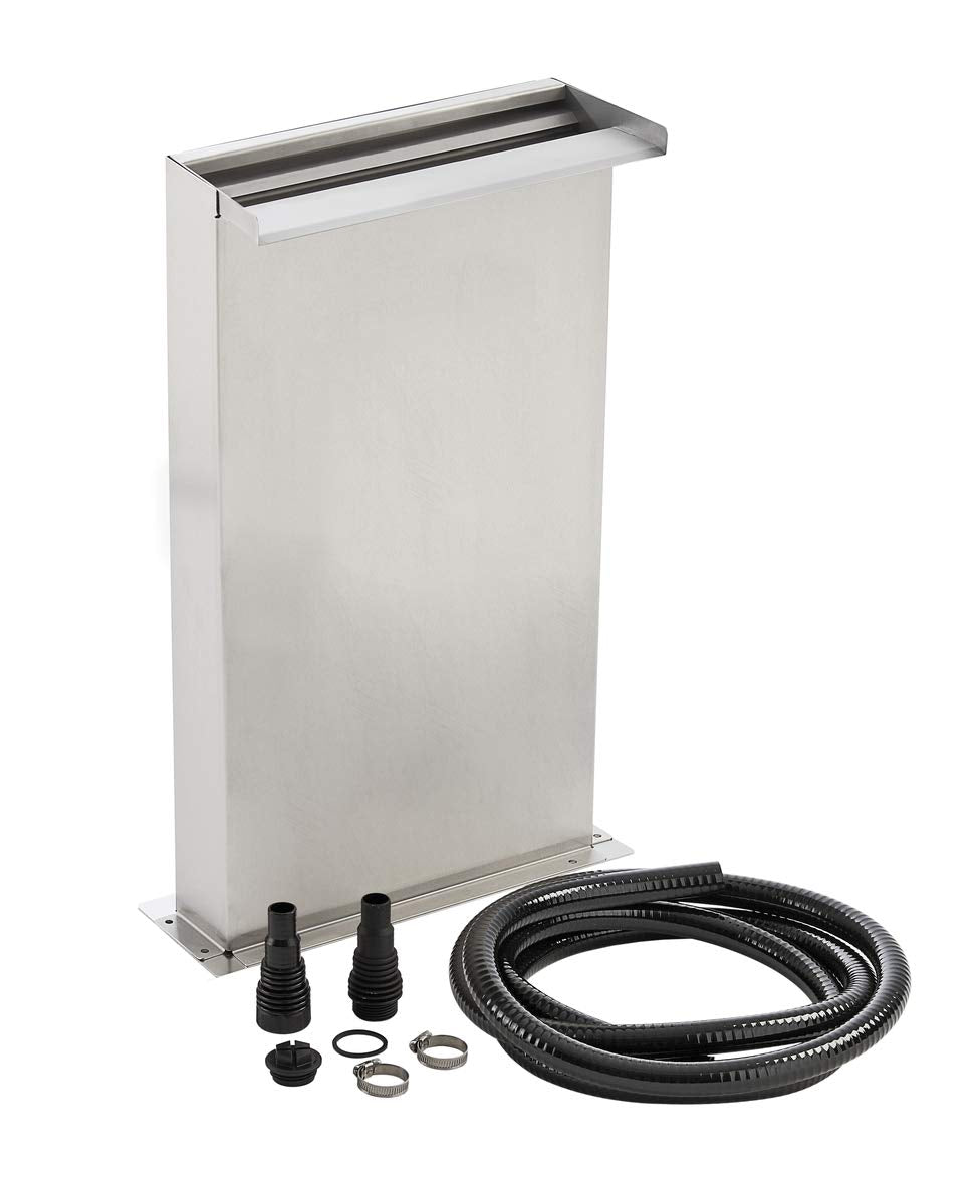 OASE 70774 Waterfall Kit 30 - rostfreier Edelstahl-Wasserfall (30 cm breit, 60 cm hoch) für Wasservo
