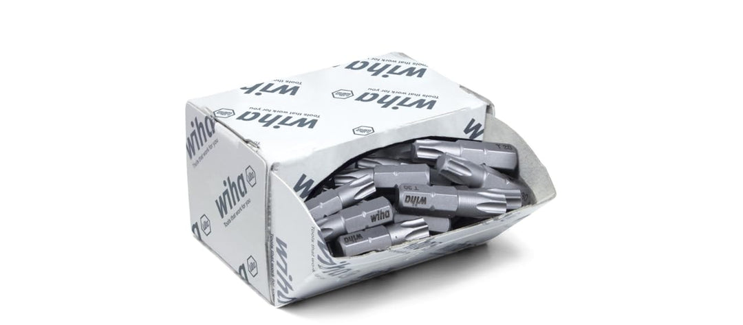 Wiha Bit Set Standard 25 mm TORX® (T30) 50-tlg. 1/4" in Grosspackung (08069) T30 x 25 mm, T30 x 25 m