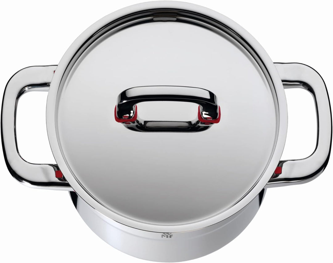 WMF Premium One Kochtopf klein 16,5 cm, Metalldeckel mit Dampföffnung, Bratentopf Induktion 1,5l, Cr