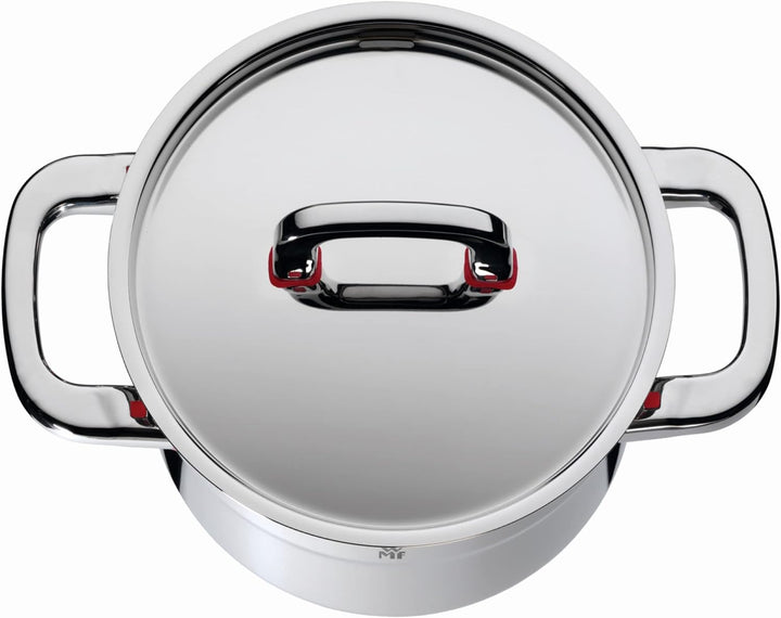 WMF Premium One Kochtopf klein 16,5 cm, Metalldeckel mit Dampföffnung, Bratentopf Induktion 1,5l, Cr