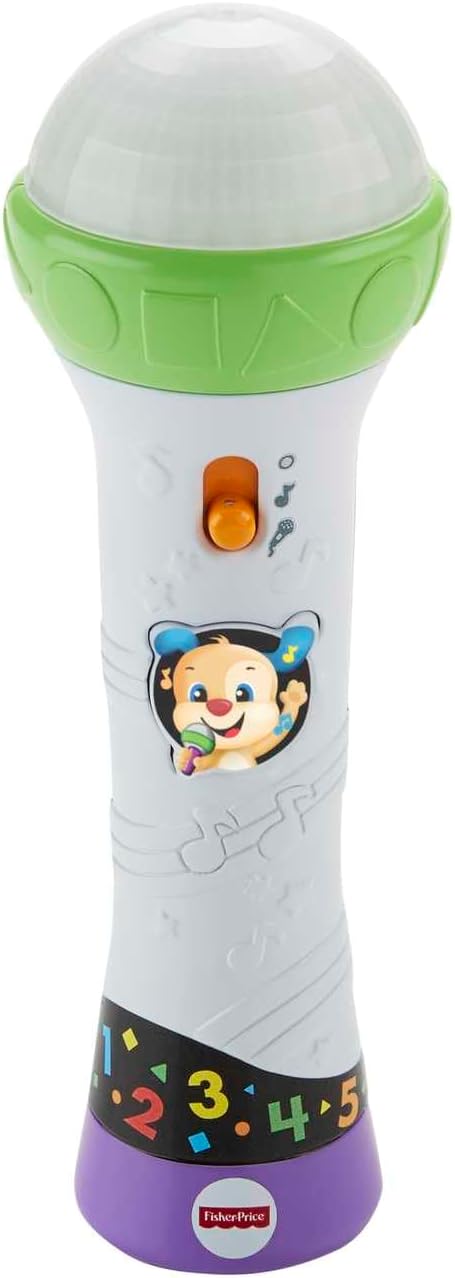 Fisher-Price Lernspass Mikrofon - musikalisches Lernspielzeug mit Aufnahme- und Abspielfunktion, Lie