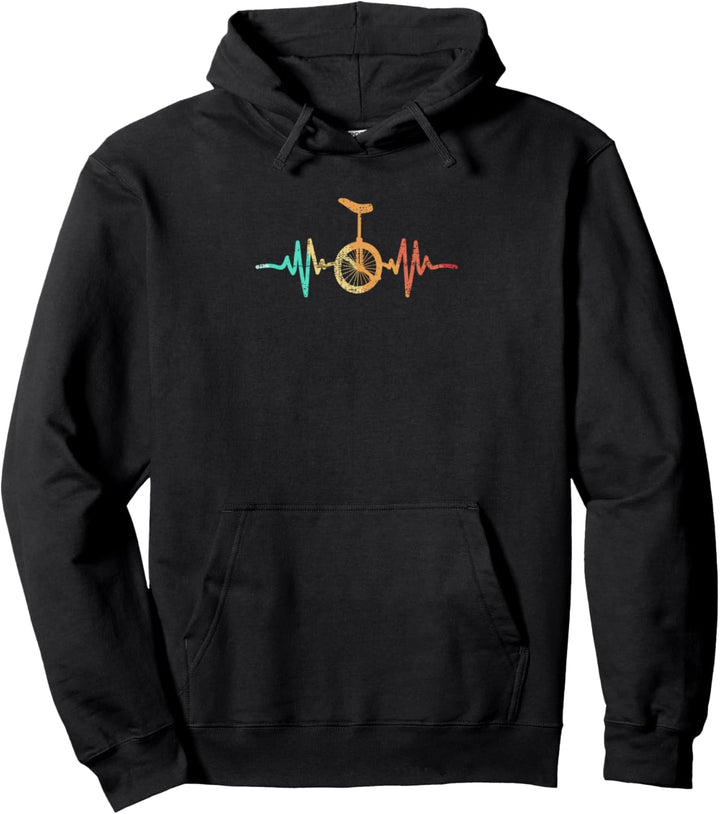 Herzschlag Einradfahrer Einrad Pullover Hoodie