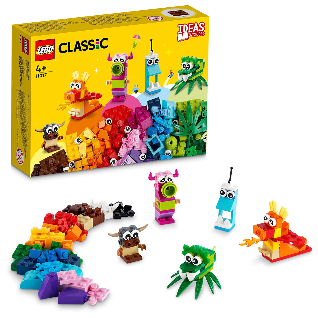 LEGO Classic Kreative Monster Kreativ-Set Steinen, Box mit Bausteinen für Kinder ab 4 Jahre, Konstru