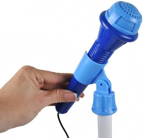 SILUK E-Gitarre + Verstärker + Mikrofon mit Ständer Set für Jungen (Blau), Blau