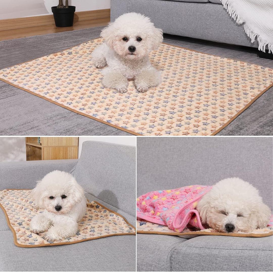 COMSLE Hundedecke Katzendecken Waschbar und Flauschig, 3 Pack Weiche Warme Fleece Haustier Decken fü