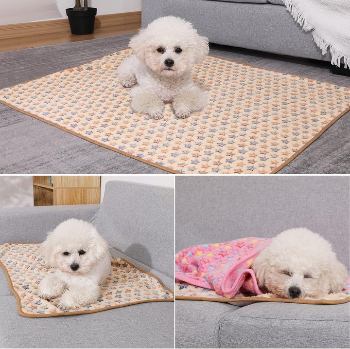 COMSLE Hundedecke Katzendecken Waschbar und Flauschig, 3 Pack Weiche Warme Fleece Haustier Decken fü