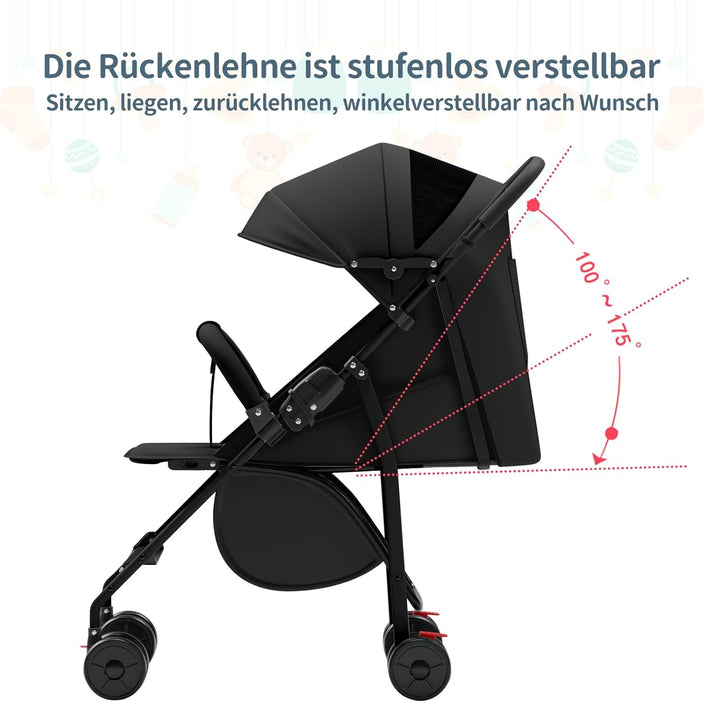Kindersportwagen,Zusammenklappbarer Kinderwagen,Kinderwagen für jedes Gelände,Klein Zusammenklappbar