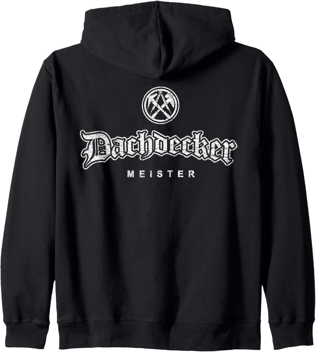 Zunftzeichen Dachdecker Meister in alt-gotischer Schrift Kapuzenjacke