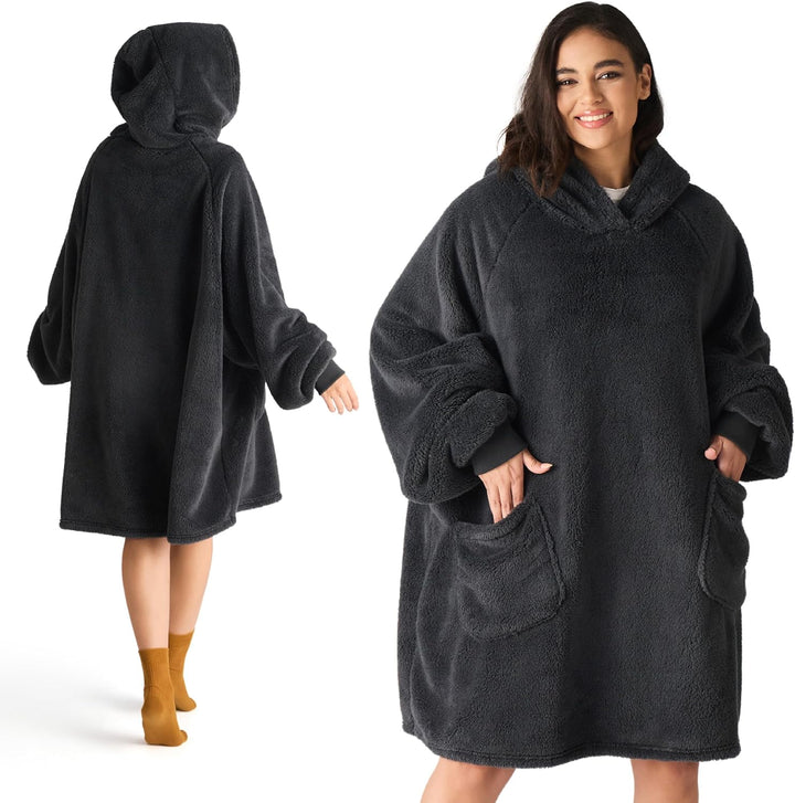 BEDSURE Hoodie Decke mit Ärmeln Deckenpullover - Tragbare Decke zum Anziehen als Geschenke für Fraue